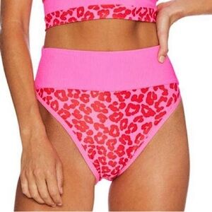Beach Riot Emmy Bottom Fuschia Leopard Size XS New
